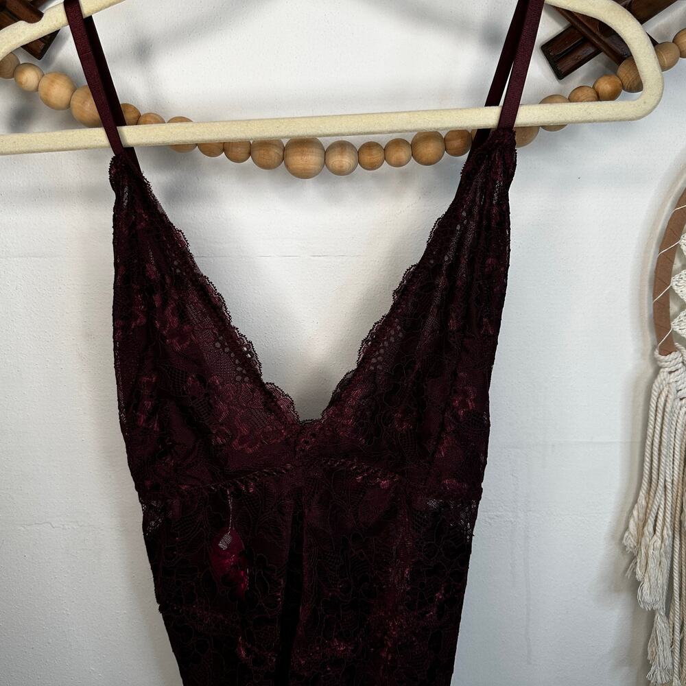 NEW Avidlove Wine Lace One Piece Lingerie - Picture 2 of 5